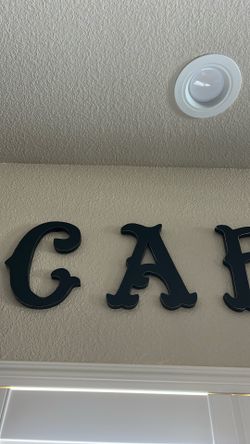 Wall Hangings Black Letters Cafe 