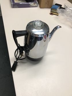 GE STAINLESS STEEL ELECTRIC PERCOLATOR