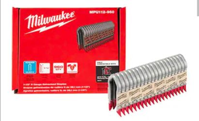 PAQUETE DE GRAPAS GALVANIZADAS MPU112-960/MILWAUKEE  MPU 112-960 9 Ga. FENCE STAPLES