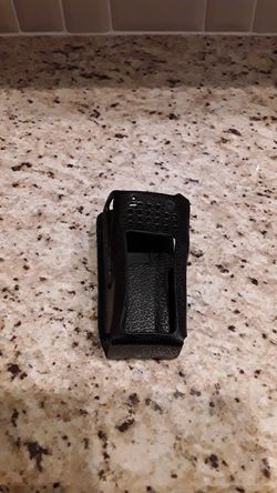 Police-Security Motorola leather radio holder. Brand new. Holds APX 2000/4000