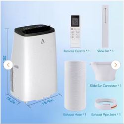 10,200 BTU Portable Air Conditioner Cools 750 sq. ft. with Dehumidifier and Remote Control in White