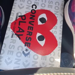 CDG converse high tops white color 