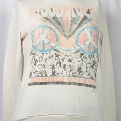 Woodstock inspired soft Sweater by Mighty Fine Sz XS