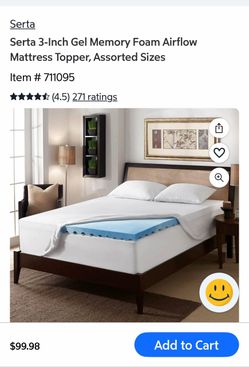 Full Size 3 Gel Memory Foam Airflow Topper