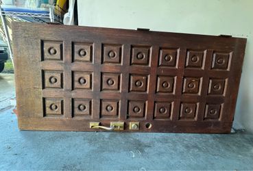 Solid Wood Exterior Entry Door 36x80 – Carved Spanish Style