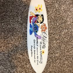 Lilo And Stitch Wood Surfboard Decor 