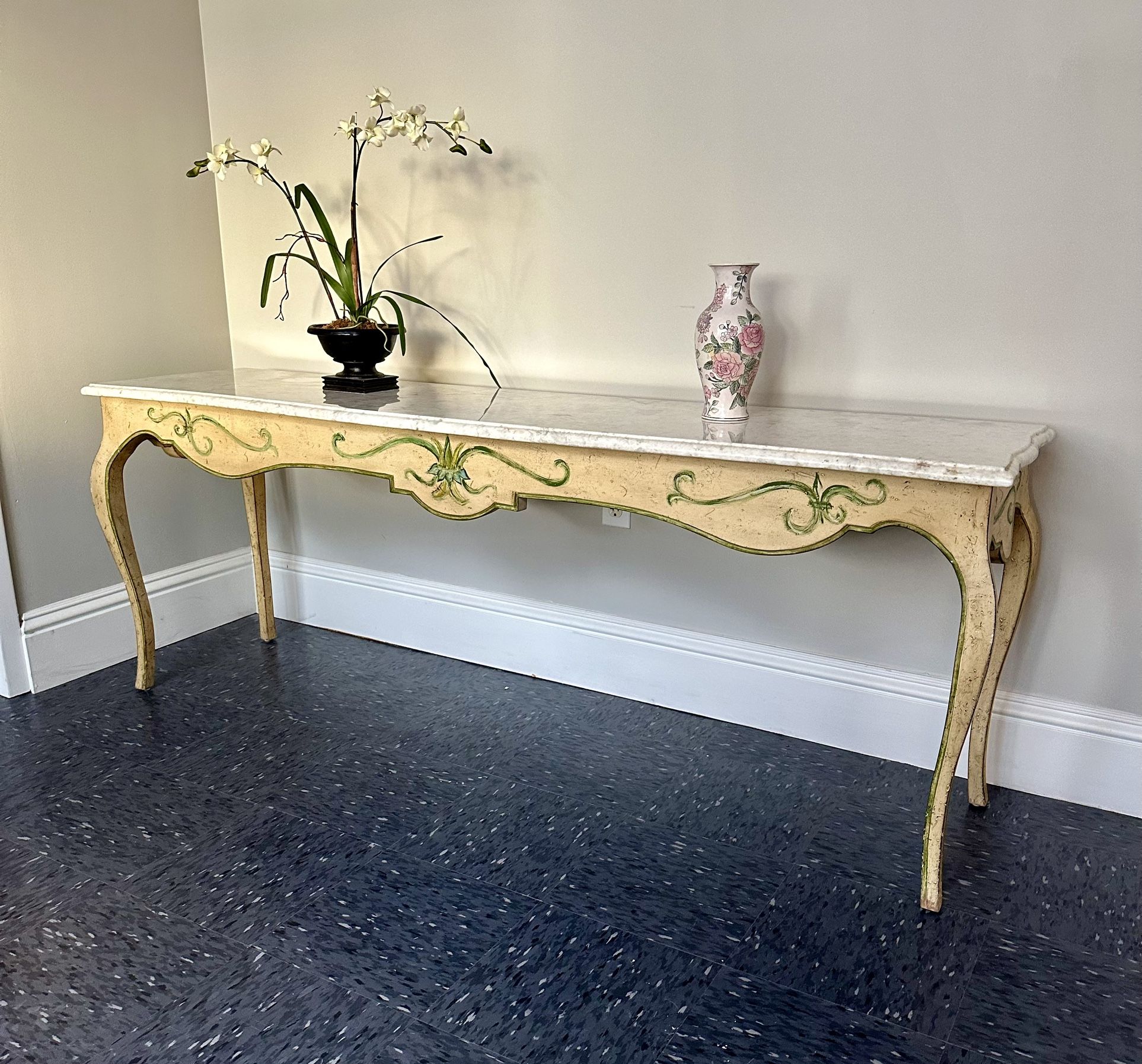 Marble Top Sofa Console Table