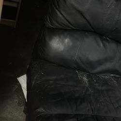 Small Leather Couch Black
