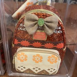 Moana Sequins Loungefly Backpack With Wallet