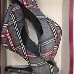 Plaid Work Heels