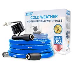 Camco TastePURE - Drinking water hose with thermostat, lead-free and BPA-free, 12 feet, Cold weather (freezing protection up to - 20 °F), 12'