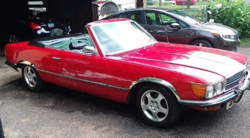 1973 Mercedes-Benz SLC, converted into a roadster, NO TOP, , more pics and details, run, drives & stops, make offer!!!, selling dad's stuff!!!