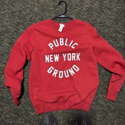 Red Crew Neck Sweater - Small