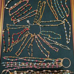 Pulseras echas A Mano Baño De Oro Nuevas