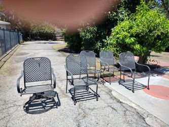 Patio Chairs -5each  All Metal, very sturdy $50.00 for all