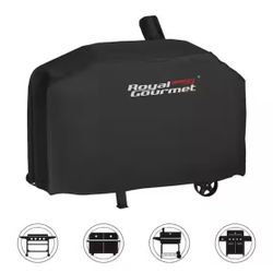 59 in. L Heavy-Duty Outdoor Black Oxford Grill Cover