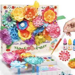 Kiditos Magic Flower Art Kit for Girls - DIY Blooming Flower Craft Kit