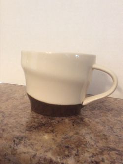 Starbucks mug in cream and bronze 2013