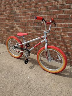 NEW 2026 SE BASHER 20 SILVER RED SINGLE SPEED KIDS YOUTH BOYS GIRLS BMX BIKE