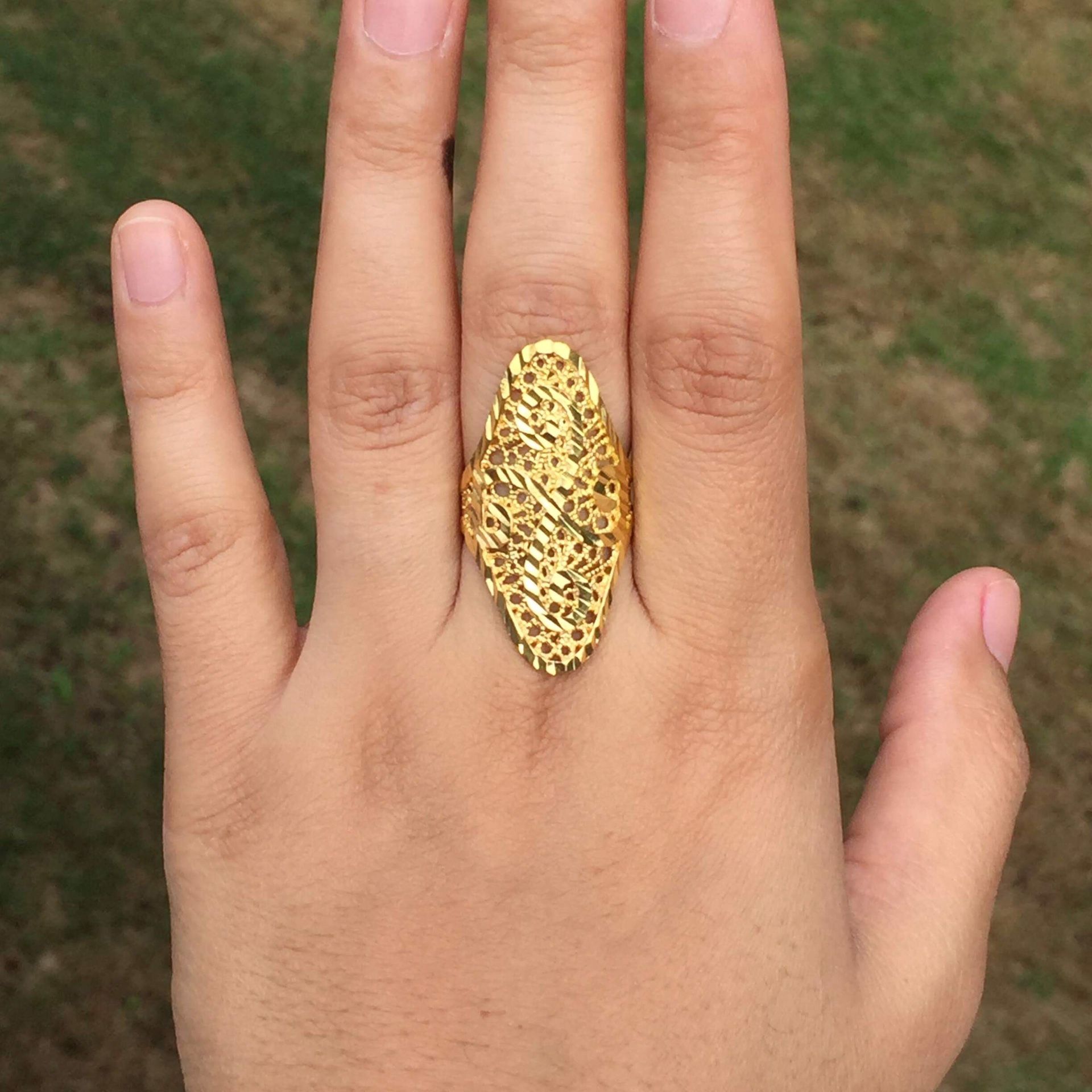 24k gold plated ring