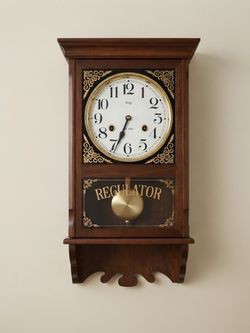 Vintage Wooden Regulator Wall Clock – 31-Day Pendulum Clock