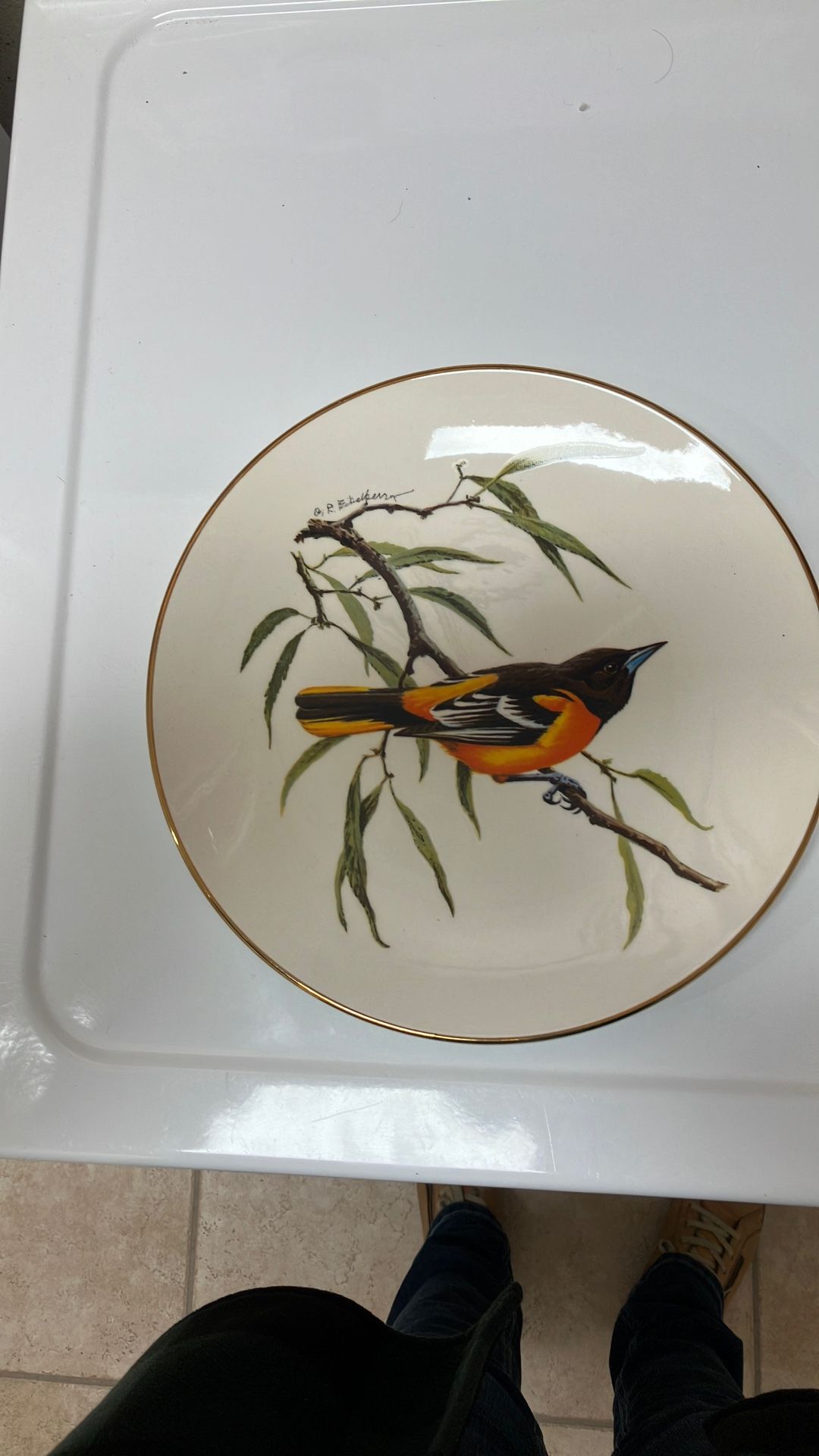 4 Avon bird plates