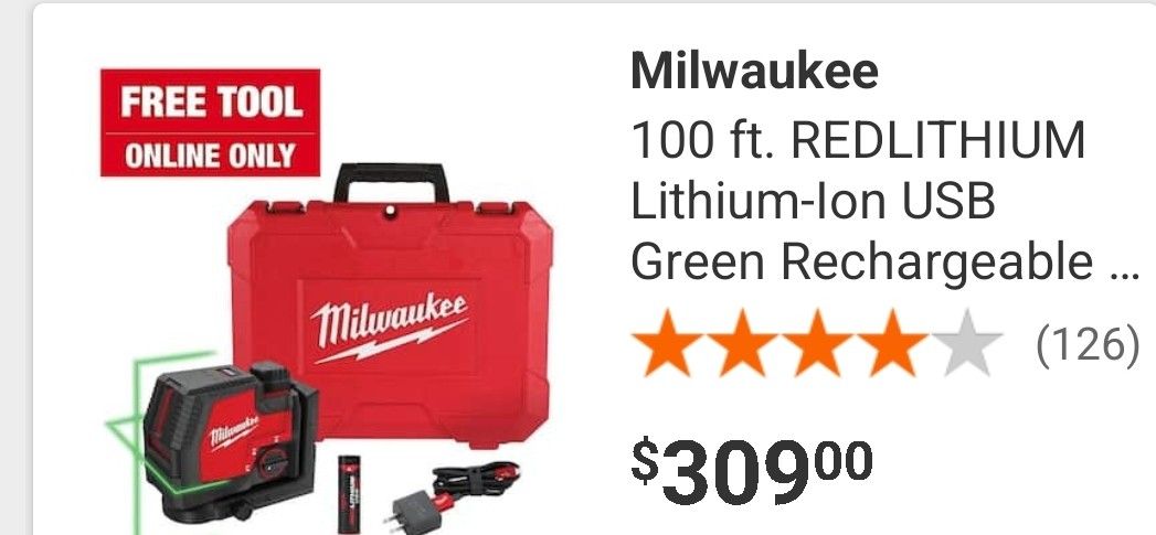Lazer Milwokee Recargable