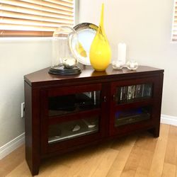 Media Cabinet With Glass Doors