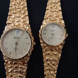Gold Watches Pair His Hers