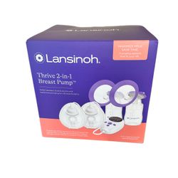 Extractor de Leche Materna Lansinoh 2-en-1, Nuevo en Caja, Eléctrico y Manos Libres.