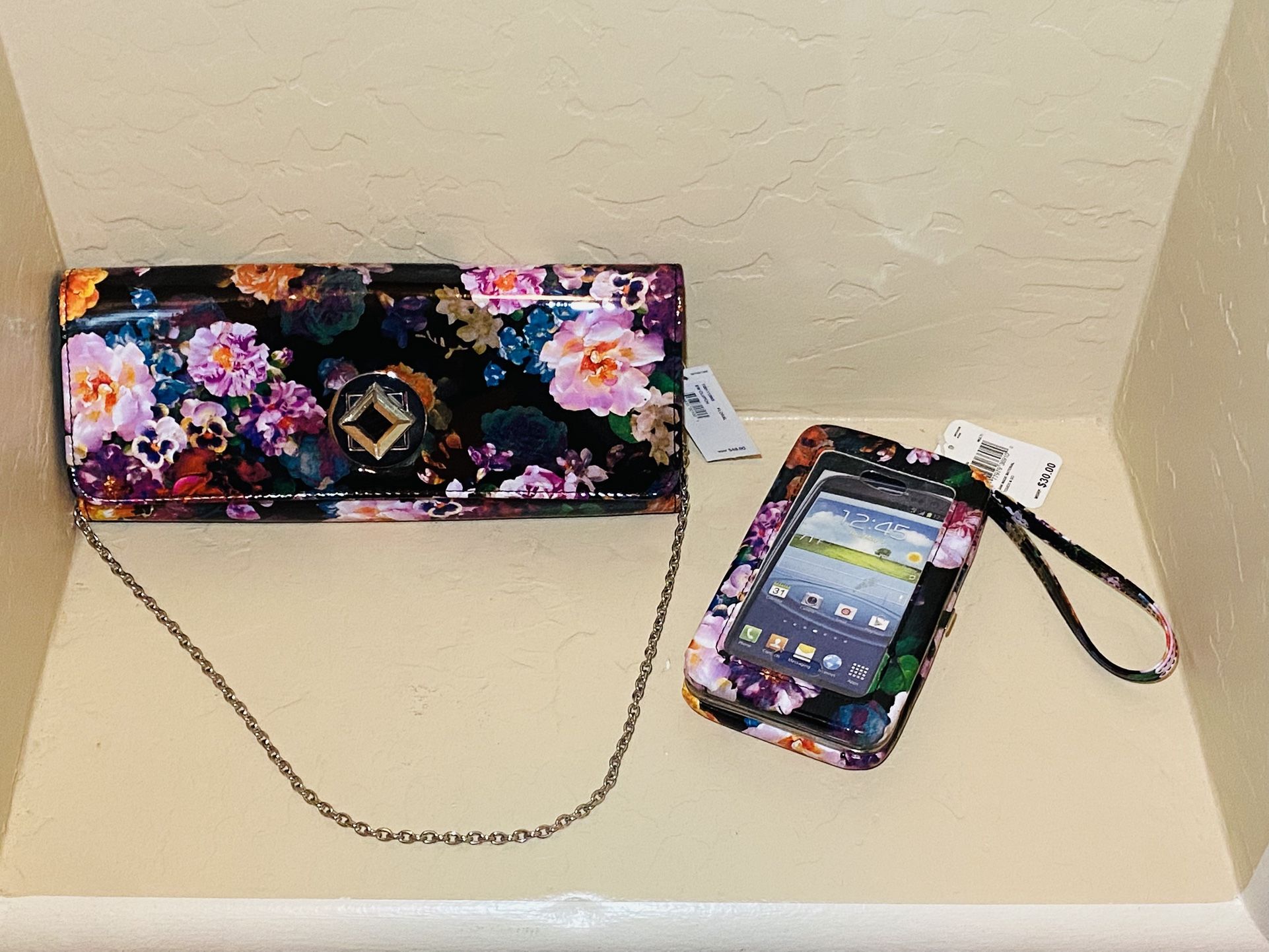 New With Tags Jessica McClintock Purse & Mundi Cellphone/Wallet Wristlet Bundle