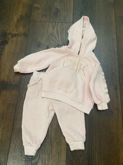 Girls pink Calvin Klein sweater and pants size 6/9 months #14