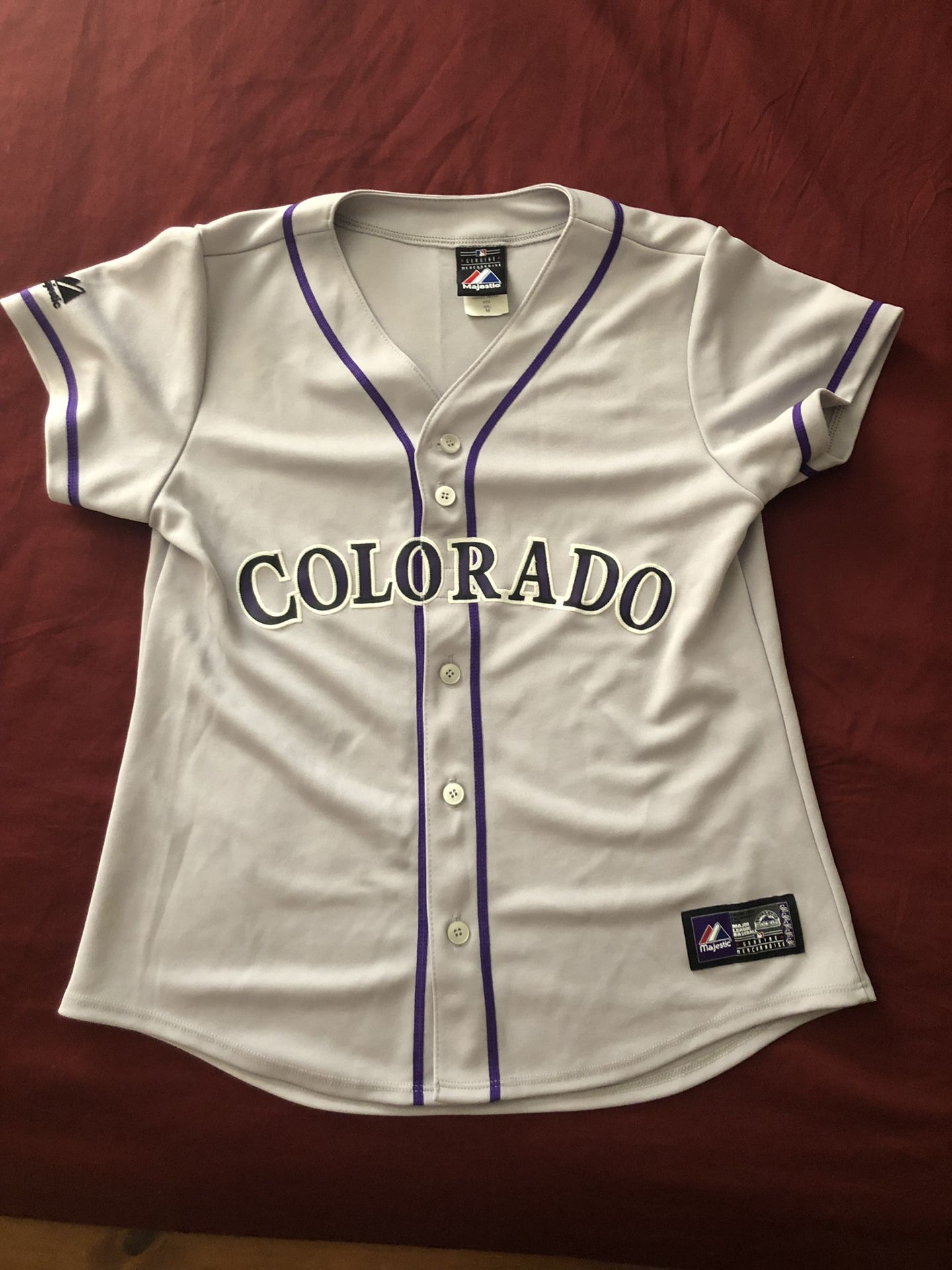 Colorado Rockies Women’s Medium Majestic Baseball Jersey Like New!