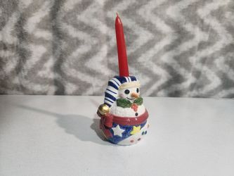 Snowman Candle Stick Holder