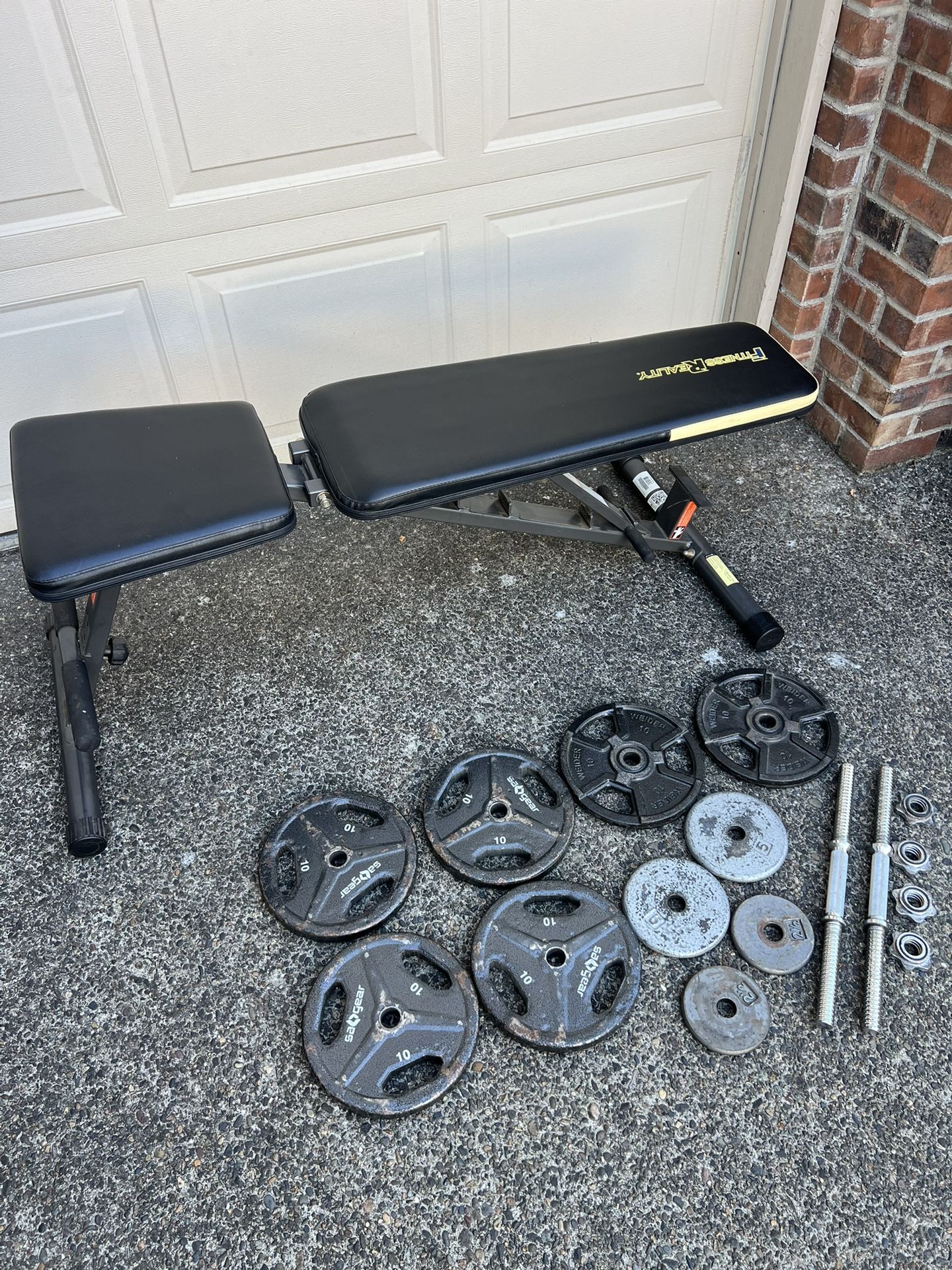 Weight Bench And Dumbbells