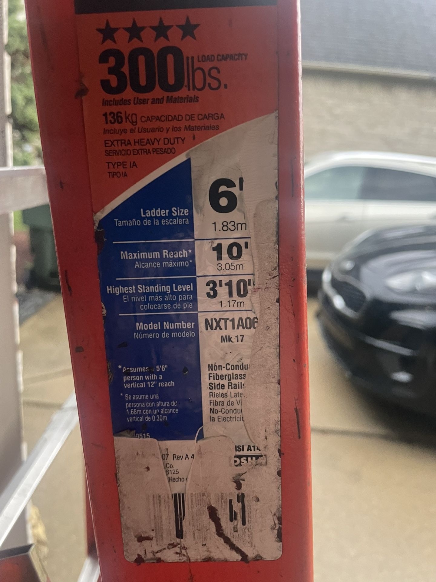 WERNER Fiberglass Ladder 6 Foot