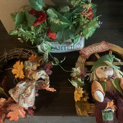 Fall Decorations Wreaths All For $10