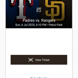 Padres Vs Rangers