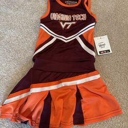 Virginia Tech VT Toddler Girl Cheerleader Size 2T- NEW