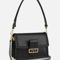 Dauphine MM Epi Leather Bag(Black)