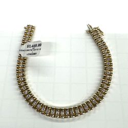 Gold Tennis Bracelet 14K 