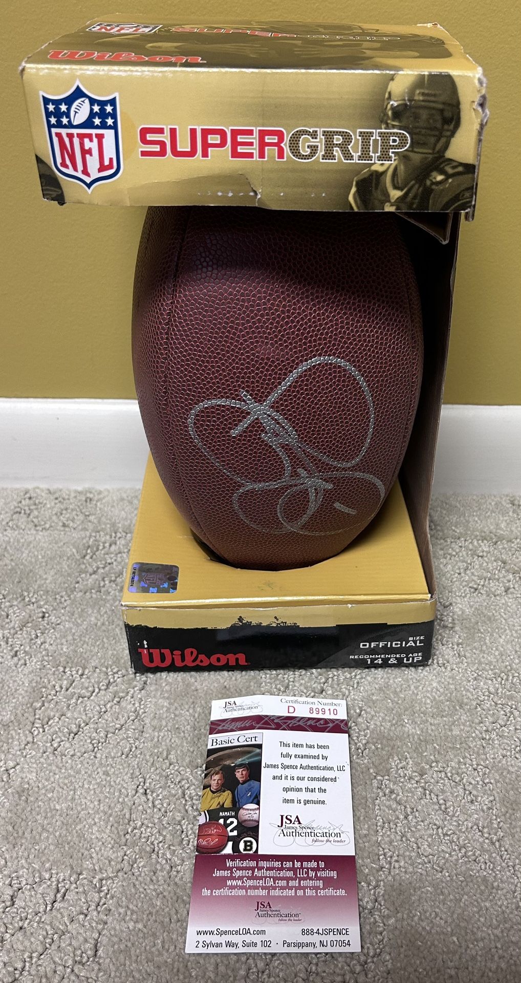 Jerome Bettis Pittsburgh Steelers Autographed Football With COA