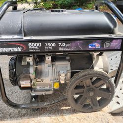 Powermate Generator 7,500 Watt Only 45Hours