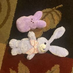 Purple Bunny Plush And Purple Peep Plush