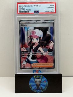 2025 POKEMON WHT EN-WHITE FLARE ULTRA RARE #164 HILDA PSA 10