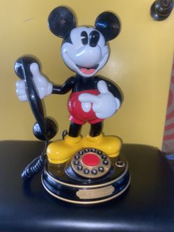 Vintage Mickey Mouse Animated Talking Telephone Disney Phone 1997 TeleMania