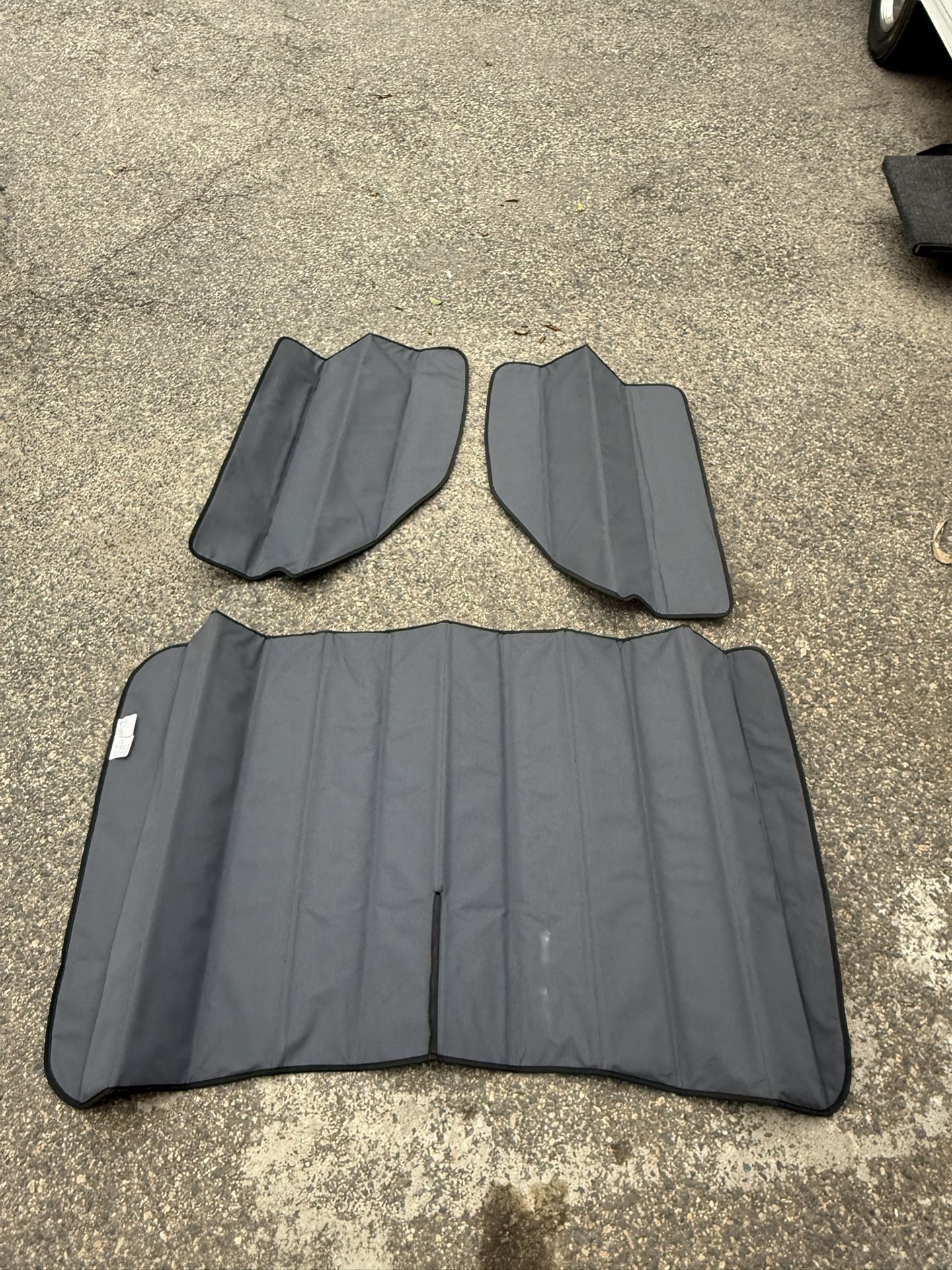  3-piece Magnetic insulated window covers — likely for Mercedes Sprinter van (2007–2025).