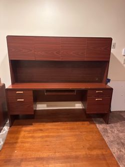 Desk with credenza