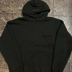 Fear of God Essentials Black Hoodie Size S