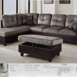 Brand New Fabric Combination Sofa Set 